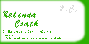 melinda csath business card